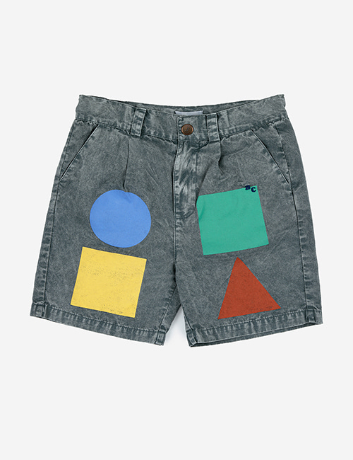 [BOBO CHOSES] Geometric Color Block woven bermuda shorts [2-3y, 4-5y, 8-9y, 10-11y, 12-13y]