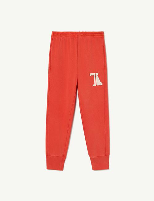 [The Animals Observatory]  Red The Animals Panther Pants [ 2Y, 3Y, 6Y, 8Y, 12Y]