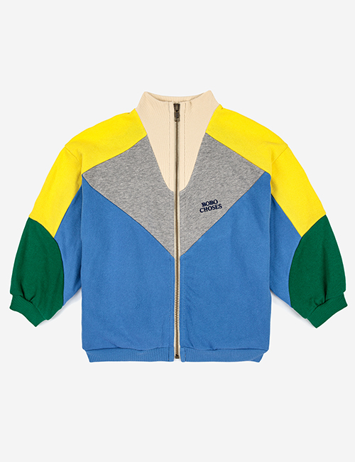 [BOBO CHOSES] Color Block zipped sweatshirt