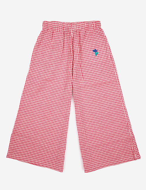 [BOBO CHOSES] Pink Vichy woven culotte pants [4-5y, 6-7y, 8-9y, 10-11y]