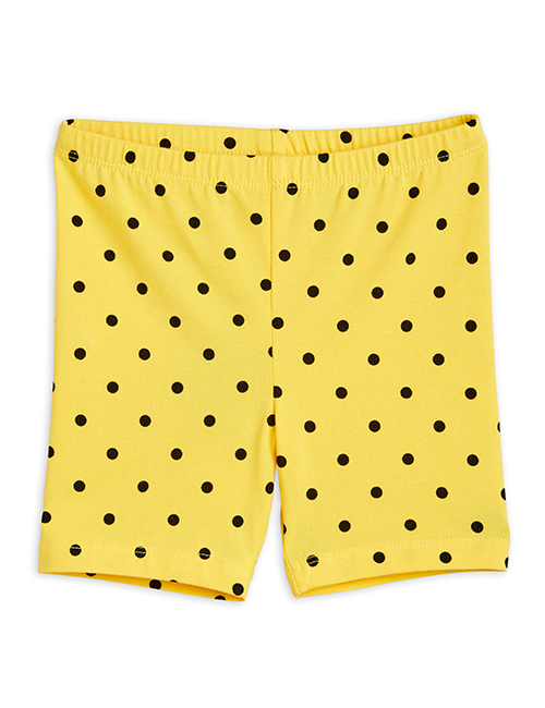 [MINI RODINI]  Polka dot bike shorts _ Yellow [116/122,128/134, 140/146]