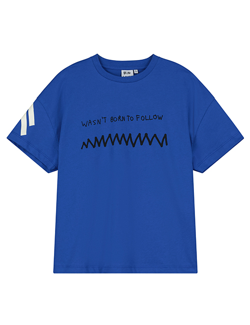 [BEAU LOVES]Beaucoup Blue Oversized &#039;Wasn&#039;t Born To Follow&#039; T-shirt