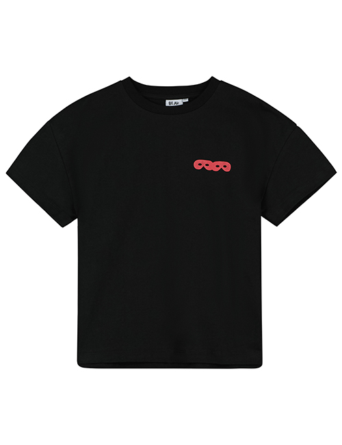 [BEAU LOVES]Black Oversized &#039;Adventure&#039; T-shirt