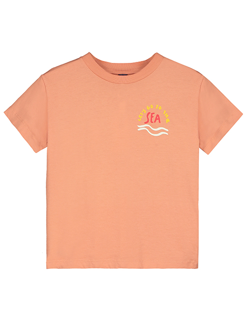 [BONMOT]  T-shirt under water life _ Terracotta [ 3-4Y, 6-7Y]