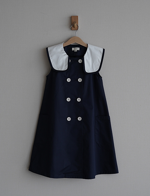 [ MES KIDS DES FLEURS] sailor collar dress (100%Cotton)