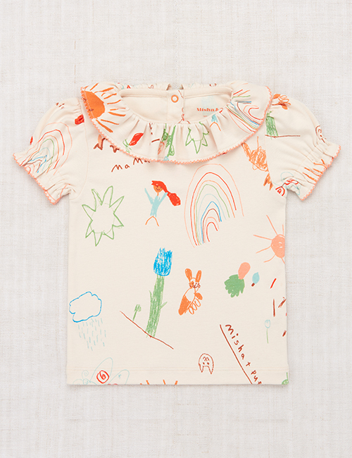 [MISHA AND PUFF] Balloon Sleeve Paloma Tee - String Kindergarten Print