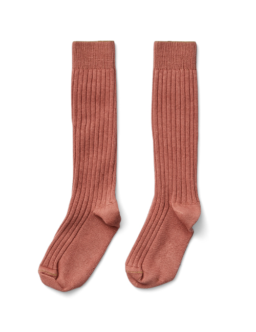 [SOOR PLOOM] Knee Rib Sock, Terracotta
