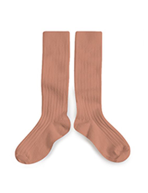 [COLLEGIEN] Ribbed Knee-high Socks (N0.723)  [21/23.24/27,28/31,32/35]