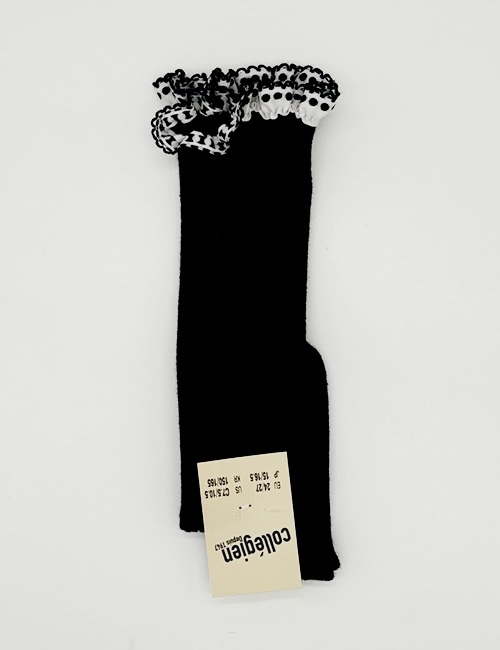 [COLLEGIEN] APRIL COLLECTION Knee high Socks - Noir de Charbon (N0.171) [24/27,28/31]