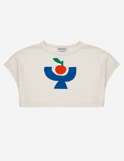 [BOBO CHOSES]Tomato Plate cropped T-shirt  [4-5Y,  8-9Y]
