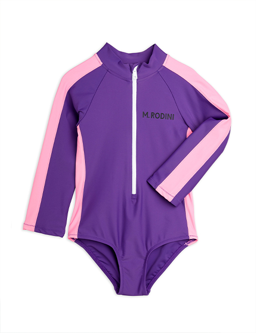 [MINI RODINI]Stripe ls uv swimsuit _ Purple [ 92/98, 104/110, 116/122, 128/134, 140/146]