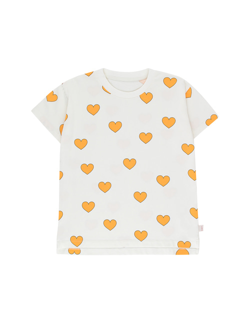 [Tiny Cottons]“HEARTS” TEE _ off-white/yellow
