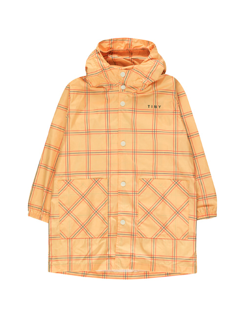 [Tiny Cottons] “CHECK” RAINCOAT _ yellow/red