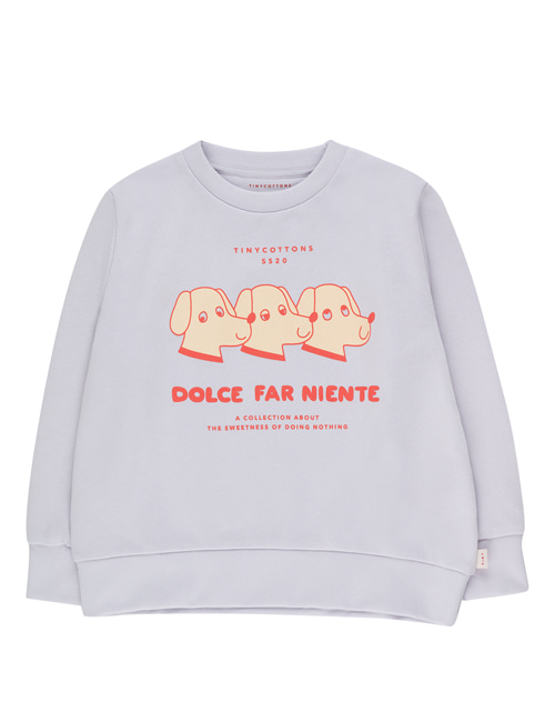 [Tiny Cottons] “DFN DOGS” SWEATSHIRT _ light lilac/red