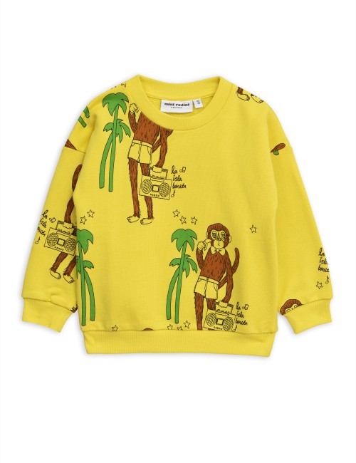 [MINI RODINI] Cool monkey aop sweatshirt Yellow