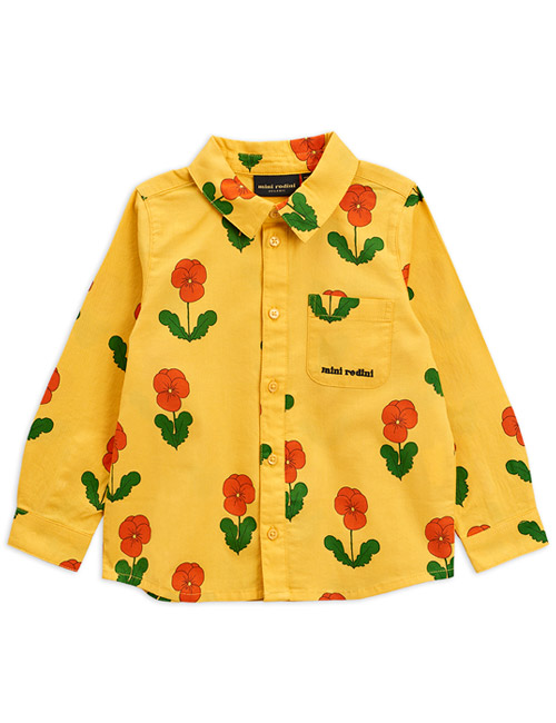 [MINIRODINI]Violas woven ls shirt _ Yellow