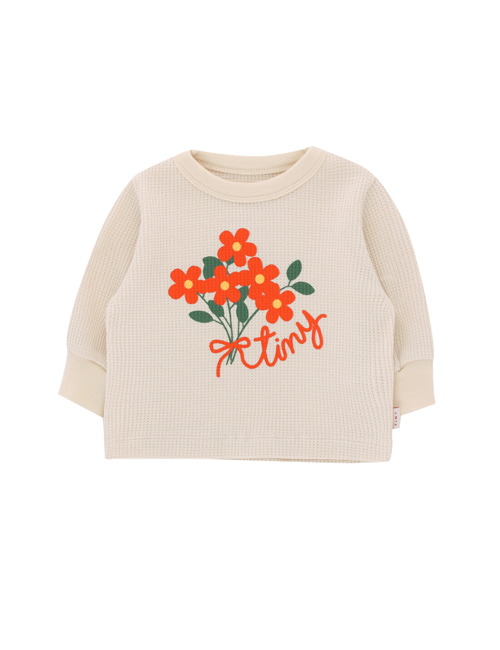 [TINY COTTONS]  TINY BOUQUET BABY SWEATSHIRT _ pastel pink/red