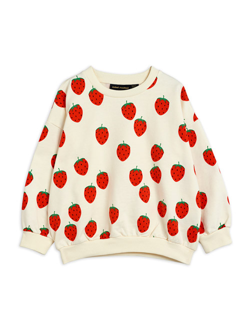 [MINIRODINI] Strawberry aop sweatshirt _offwhite
