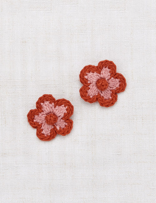 [MISHA AND PUFF]Medium Flower Clip Set - Rose Blush