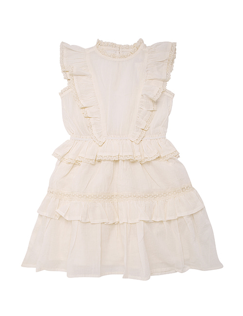 [THE NEW SOCIETY]ANTONIA DRESS _ OFF WHITE [6Y, 8Y]