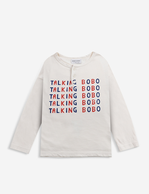[BOBO CHOSES]  Talking Talking buttoned T-shirt[10-11y]