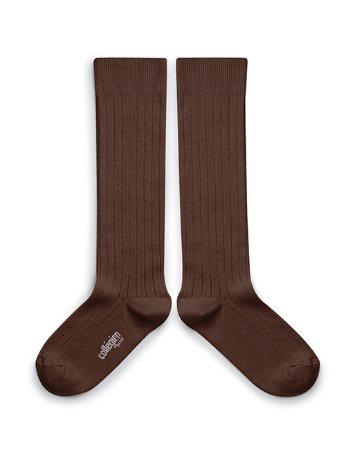 [COLLEGIEN] Ribbed Knee-High Socks (No.786)
