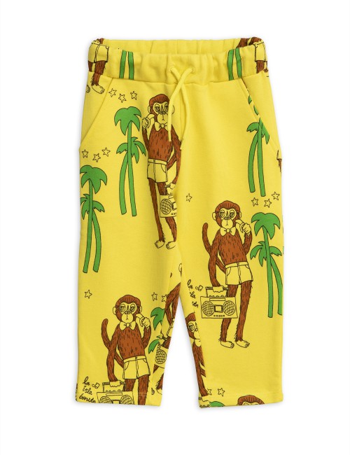 [MINI RODINI] Cool monkeys aop sweatpants Yellow