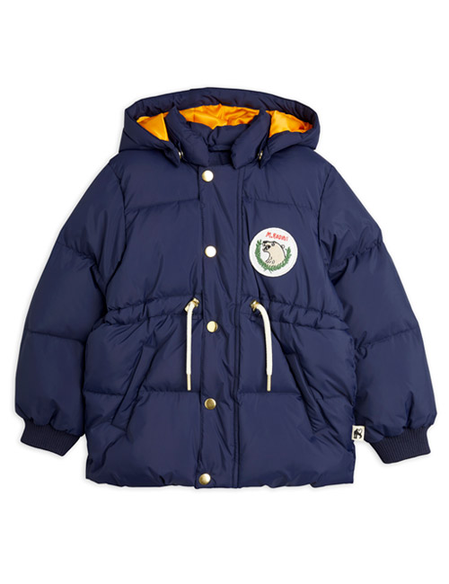[MINI RODINI] Polar bear patch puffer jacket_Navy