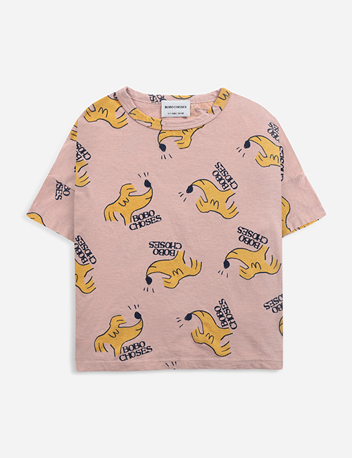 [BOBO CHOSES]  Sniffy Dog all over short sleeve T-shirt [4-5y]