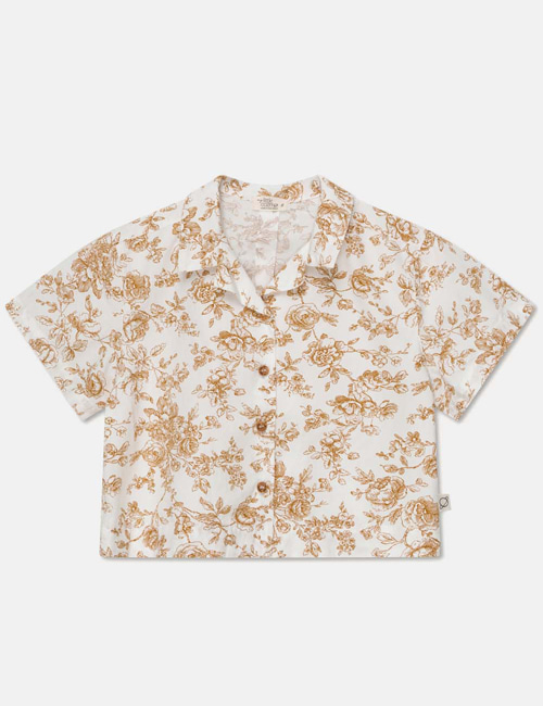[MY LITTLE COZMO] FLORAL CROP SHIRT _ IVORY/OIL