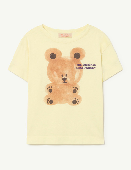 [T.A.O]  ROOSTER KIDS+ T-SHIRT Yellow_Pink Bear[14Y]