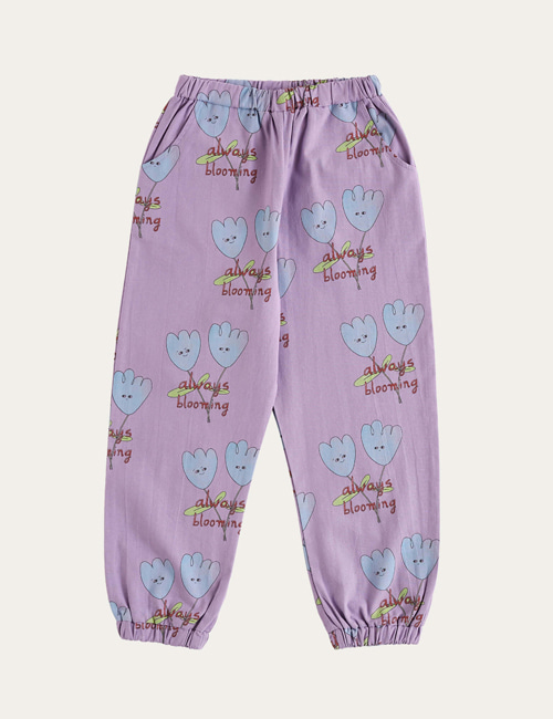 [THE CAMPAMENTO]  Purple Flowers Trousers