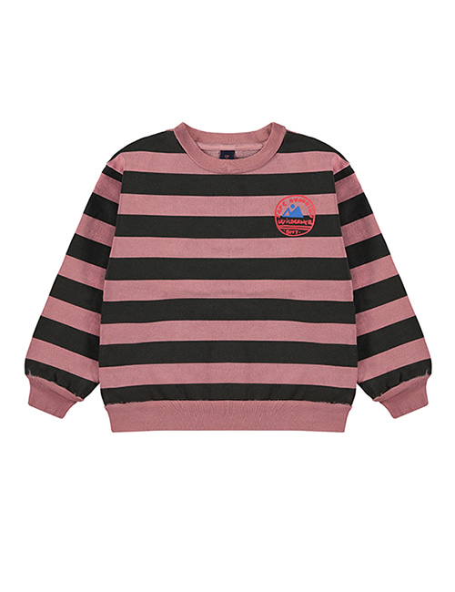 [BONMOT] Sweatshirt wide stripes _ Rust [3-4Y, 4-5Y, 6-7Y, 8-9Y]