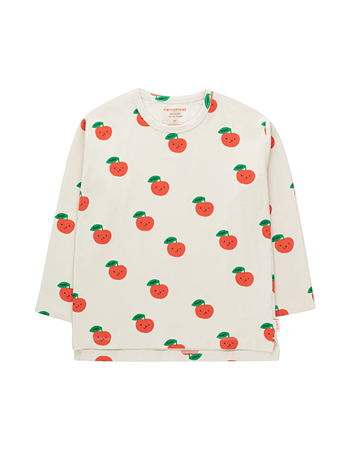 [TINY COTTONS] APPLES TEE _ sandstone/deep red[3Y, 10Y]