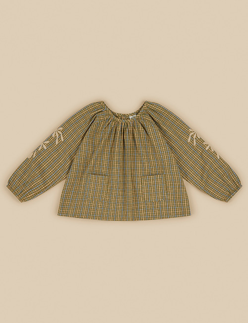 [APOLINA KIDS] JEANNE BLOUSE _ FORESTER CHECK FERN [5-7Y, 7-9Y]