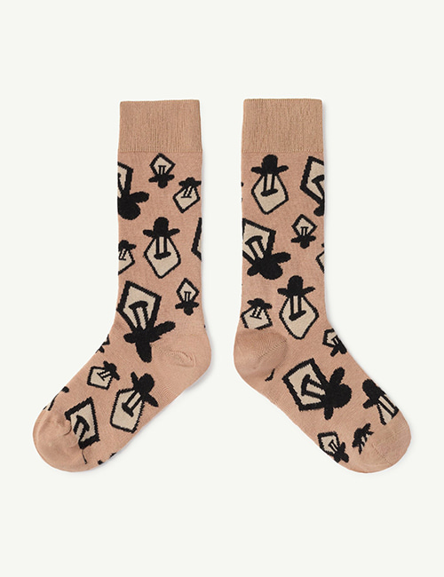 [The Animals Observatory] Brown Skunk Kids Socks