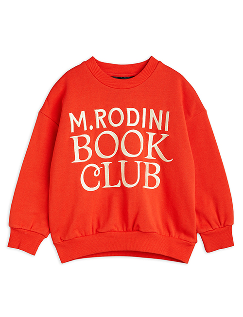 [MINI RODINI]  Book club emb sweatshirt _ Red [92/98, 128/134, 140/146]
