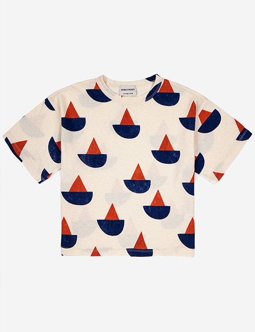[BOBO CHOSES] Sail Boat short sleeve T-shirt [10-11y, 12-13y]