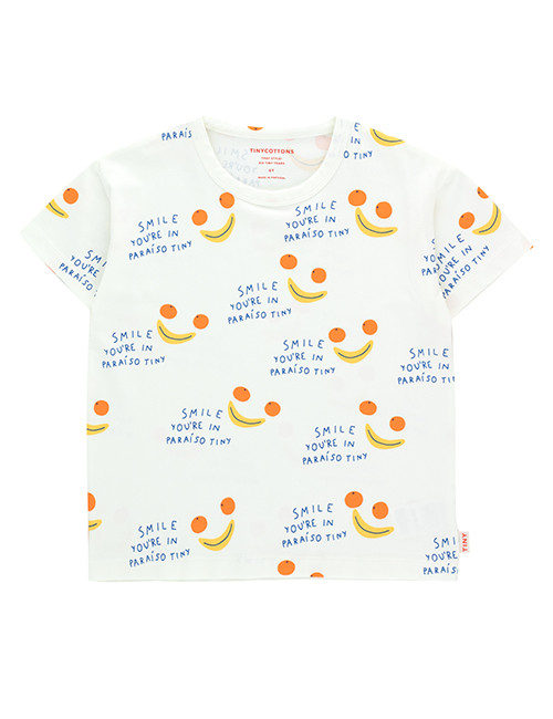 [TINY COTTONS]  SMILE TEE _ off-white [10Y]