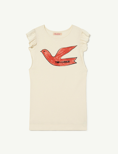 [The Animals Observatory]  Red Bird Fly Dress[3Y,4Y]