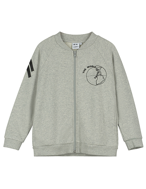 [BEAU LOVES]Grey Melange &#039;Adventure&#039; Zip Jacket