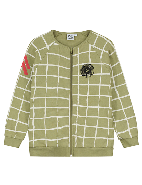 [BEAU LOVES]Kelp Grid Zip Jacket
