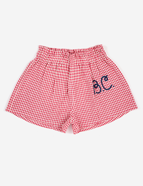 [BOBO CHOSES] Pink Vichy woven shorts [4-5y, 6-7y, 8-9y, 10-11y, 12-13y]