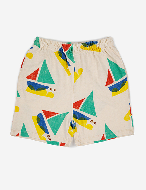 [BOBO CHOSES] Multicolor Sail Boat all over bermuda shorts [2-3y, 10-11y]