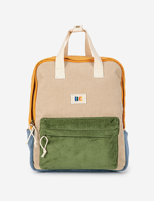 [BOBO CHOSES]Corduroy Color Block schoolbag