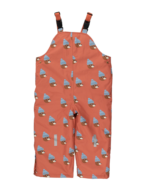 [TINY COTTONS]  BEARS SNOW DUNGAREES_brick [4Y]