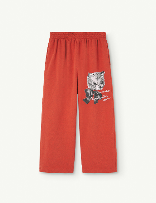 [The Animals Observatory]  CAMALEON KIDS PANTS Red [14Y]